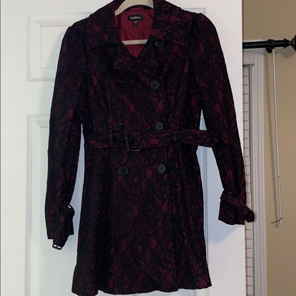 Bebe lace coat with corset back detail